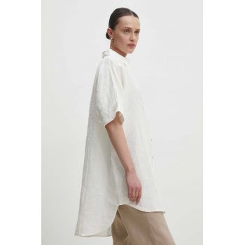Answear Lab camasa de in culoarea alb, cu guler clasic, relaxed de firma originala