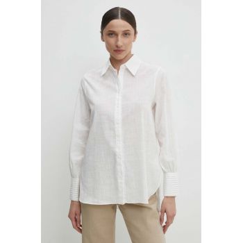 Answear Lab camasa din bumbac femei, culoarea alb, cu guler clasic, regular ieftina