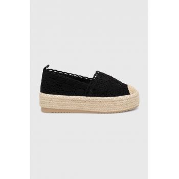 Answear Lab espadrile culoarea negru, cu platforma