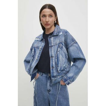 Answear Lab geacă din denim femei, de tranziție