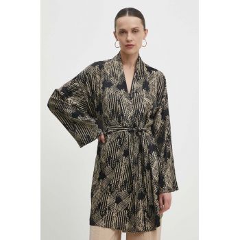 Answear Lab kimono culoarea negru, modelator ieftin