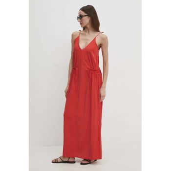 Answear Lab rochie culoarea rosu, maxi, evazati