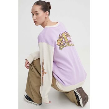 Billabong bluza Since 73 femei, culoarea violet, cu imprimeu, UBJFT00227 de firma original