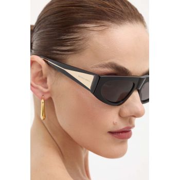 Bottega Veneta ochelari de soare femei, culoarea negru, BV1277S