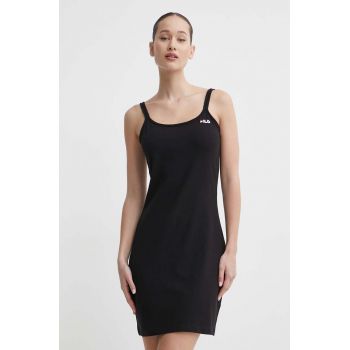 Fila rochie Brillon culoarea negru, mini, mulata, FAW0704 ieftina