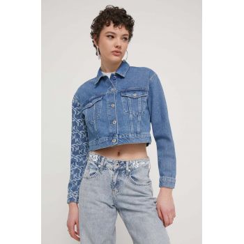 Karl Lagerfeld Jeans geaca jeans femei, de tranzitie de firma originala