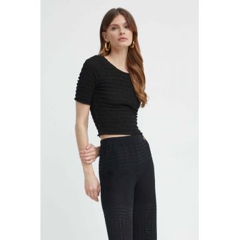 MICHAEL Michael Kors tricou femei, culoarea negru