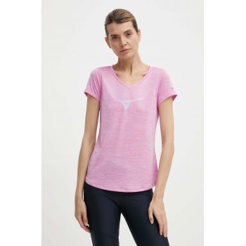 Mizuno tricou de alergare Impulse Core culoarea roz, J2GAB213