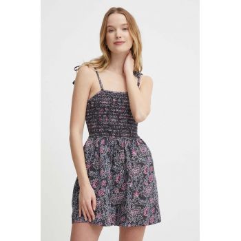 Pepe Jeans salopeta DIMAS culoarea gri, cold shoulder, PL230493