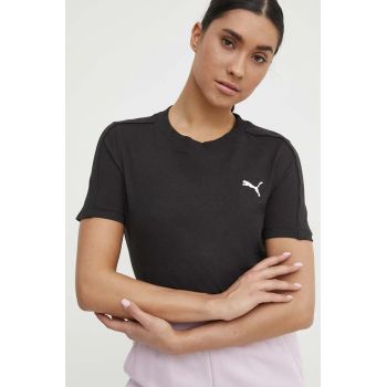 Puma tricou din bumbac HER femei, culoarea negru, 677883 ieftin