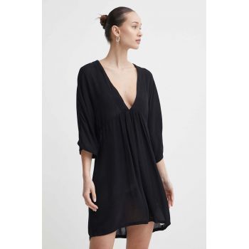 Roxy rochie de plaja culoarea negru, ERJX603386