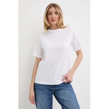 Silvian Heach tricou din bumbac femei, culoarea alb de firma original