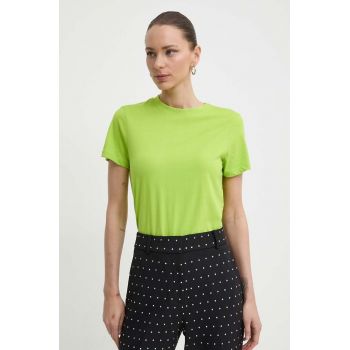 Silvian Heach tricou din bumbac femei, culoarea verde