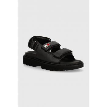 Tommy Jeans sandale TJW FANCY SANDAL femei, culoarea negru, EN0EN02461