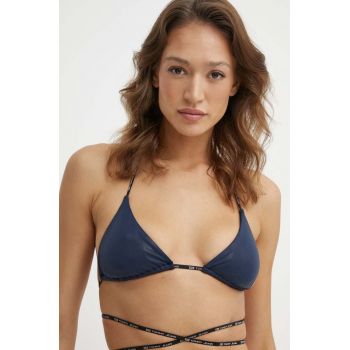 Tommy Jeans sutien de baie culoarea bleumarin, cupa usor rigidizata, UW0UW05074 la reducere