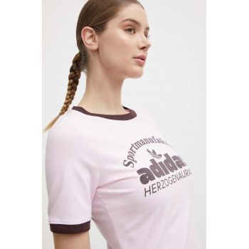 adidas Originals tricou femei, culoarea roz, IR6087
