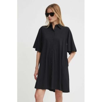 Bomboogie rochie din bumbac culoarea negru, mini, oversize, AW8488TJOR4