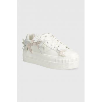 Buffalo sneakers Paired Butterfly culoarea alb, 1636137.WHT