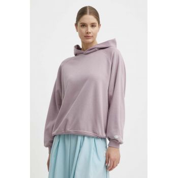 Champion bluza femei, culoarea violet, cu glugă, neted, E10001 ieftin