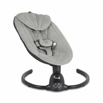 Leagan electric pentru bebelusi Moni Clarissa Grey cu telecomanda, Senzor de miscare,5 viteze de leganare, Cronometru, Bluetooth, Pernuta, Baldachin cu jucarii si plasa insecte, Husa detasabila,Centura de siguranta