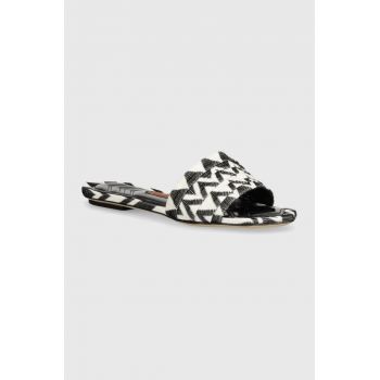 Missoni papuci Gia Flat femei, culoarea negru, M32_022