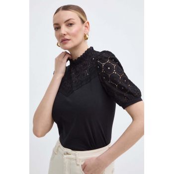 Morgan bluza din bumbac DULIE femei, culoarea negru, neted, DULIE