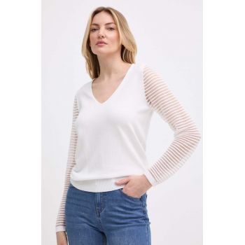 Morgan pulover MVOLA femei, culoarea alb, light, MVOLA de firma original