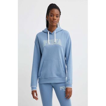 Puma bluza SQUAD femei, cu glugă, melanj, 677899