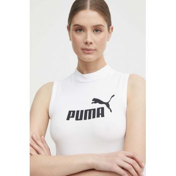Puma top femei, culoarea alb, 673695