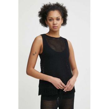 Sisley top femei, culoarea negru ieftin