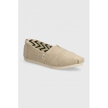 Toms espadrile Alpargata culoarea bej, 10018279 ieftine