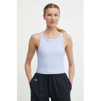 Under Armour top de antrenament Meridian Rib culoarea violet