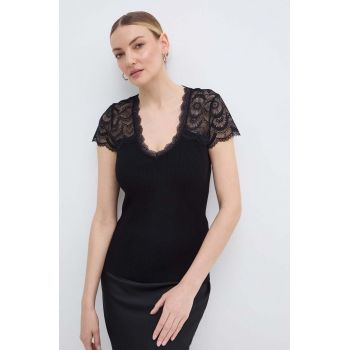 Morgan bluza MSTACY culoarea negru, neted, MSTACY