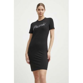 Puma rochie culoarea negru, mini, mulata, 679674