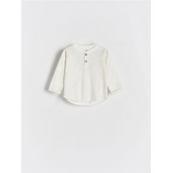 Reserved - Tricou cu mânecă lungă - crem de firma original
