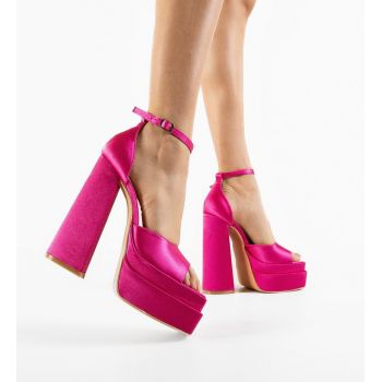 Sandale cu toc Laverne Fuchsia