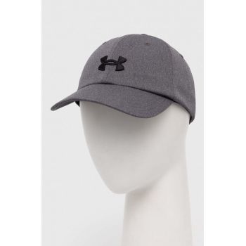 Under Armour sapca culoarea gri, cu imprimeu, 1376705