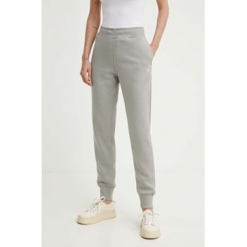G-Star Raw pantaloni de trening culoarea gri, neted de firma original