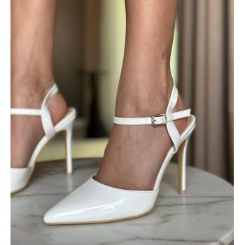 Pantofi cu toc Sambyal Albi ieftini