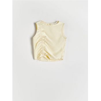 Reserved - Bluză cu cute - galben ieftina