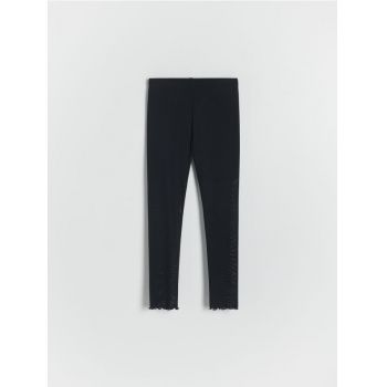 Reserved - Pantaloni din plasă - negru