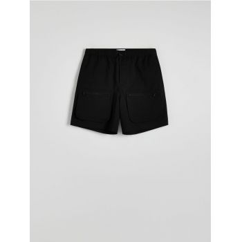Reserved - Pantaloni scurți cargo - negru de firma originali