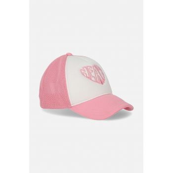 Coccodrillo șapcă de baseball pentru copii culoarea roz, cu imprimeu ieftina