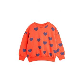 Mini Rodini bluza copii Hearts culoarea rosu, modelator de firma originala