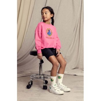 Mini Rodini pantaloni scurți din bumbac pentru copii Draped culoarea negru, modelator