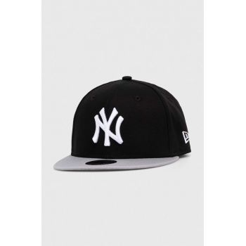 New Era șapcă din bumbac pentru copii NEW YORK YANKEES culoarea negru, cu imprimeu