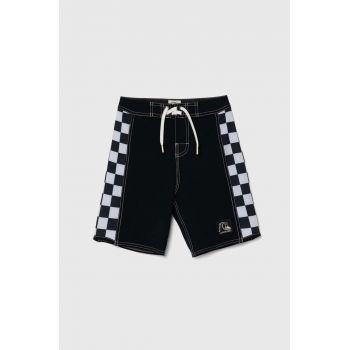 Quiksilver pantaloni scurti copii ORIGINALARCH culoarea negru, talie reglabila