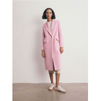Reserved - Palton cu lână - roz-pastel