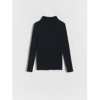 Reserved - Pulover din tricot striat - negru de firma original