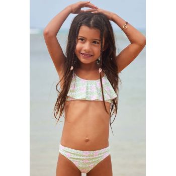 Roxy costum de baie pentru copii din două piese HIBILINE FLUTTE culoarea verde